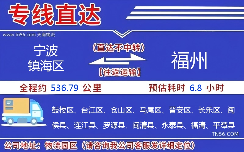 寧波鎮(zhèn)海區(qū)到福州物流公司