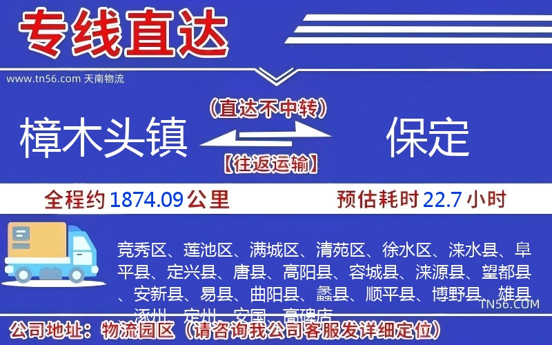 樟木頭鎮到保定物流公司 樟木頭鎮到保定物流公司