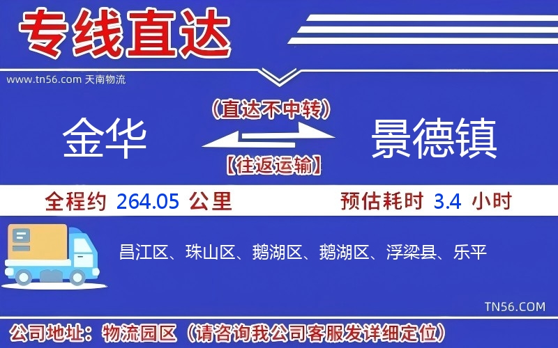 金華到景德鎮物流公司 金華到景德鎮物流公司